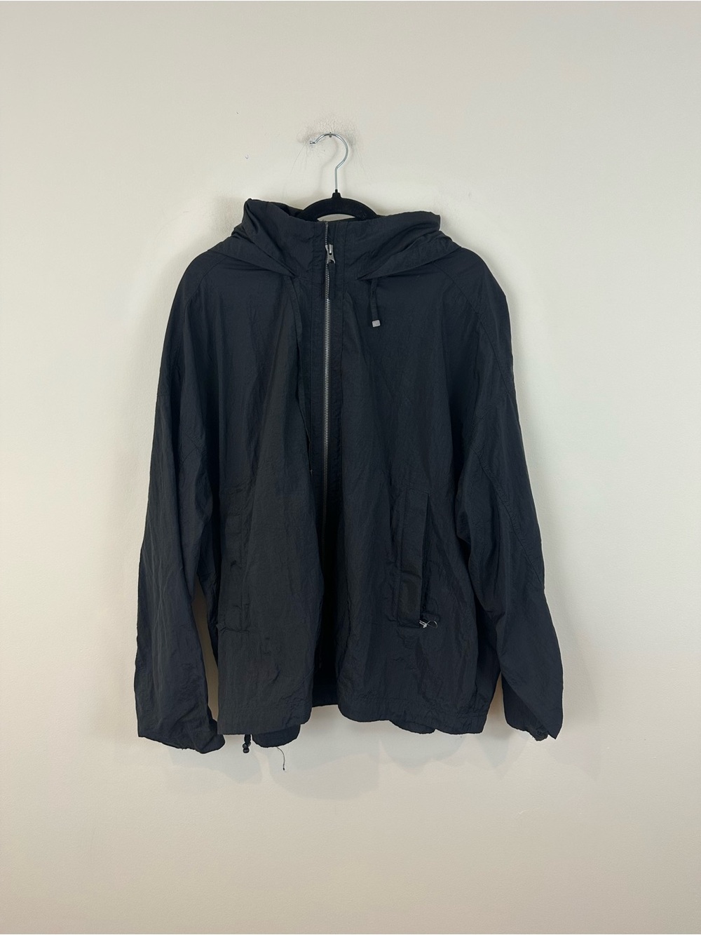 Eddie Bauer Black Hooded Windbreaker Jacket Size 3X Women's